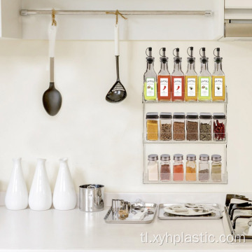 Wall Mounted Clear Acrylic Spice Display Rack